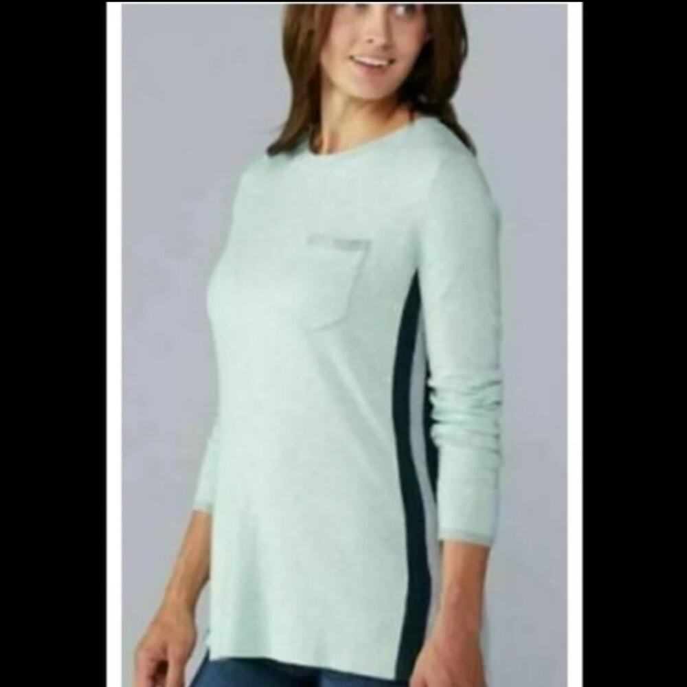 Smartwool Women's Shadow Pine Pocket Sweater Frosty Green Heather Large - Picture 8 of 8